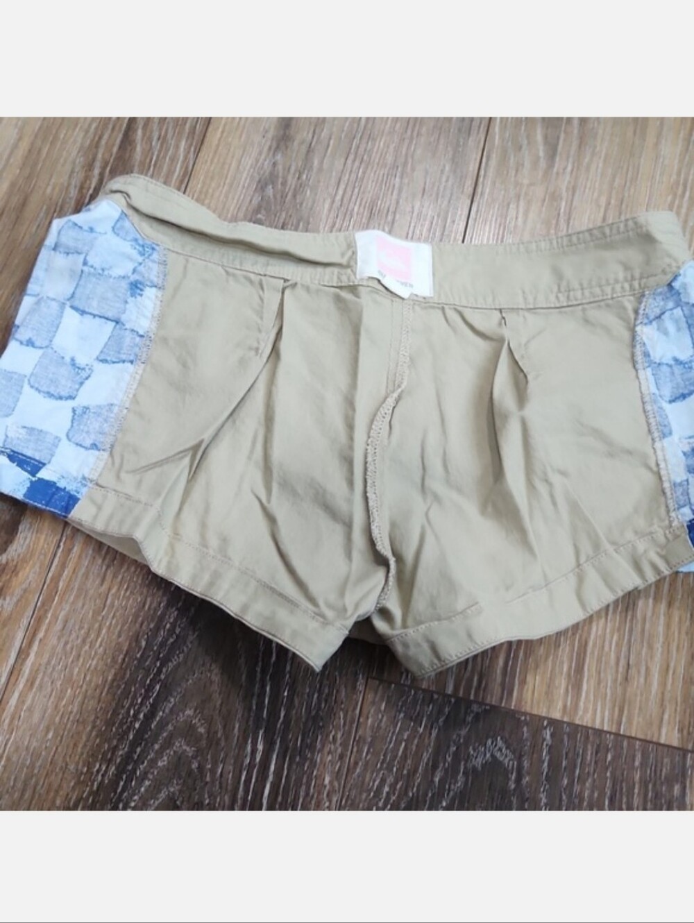 NWOT Quiksilver Blue Tan Khaki Checkerboard Shorts - Picture 6 of 10